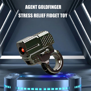 Anti Stress Fidget Paragraph Ring EDC Metal Push Slider Stress Relief ADHD Toy Sensory Toys for Autism Gift Box Agent Goldfinger