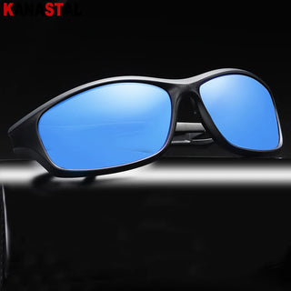 Men Polarized Sunglasses UV400 Sports Night Vision Sun Glasses TR90 Square Frame Motorcycle Outdoors Travel Women Visor Eyewear