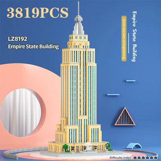 3819PCS Empire State Building World Famous City Street View Architectural Model Mini Bricks Desktop Decoration Kids Toys Gifts