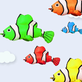 3D 2.45M Seven-color Nimo Clownfish Hanging Kite Outdoor Power Kite Umbrella Cloth Waterproof and Tear Resistant Inflatable Toys