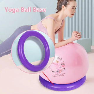 Gym Yoga Ball Base Non-slip Explosion-proof PVC Pilates Round Exercise Thicken Stable Balance Fixed Ring For 45-75cm Yoga Ball