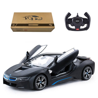 BMW i8 RC Car 1:14 Scale Remote Control Toy Radio Controlled Car Model Auto Open Doors Machine Gift for Kids Adults Rastar