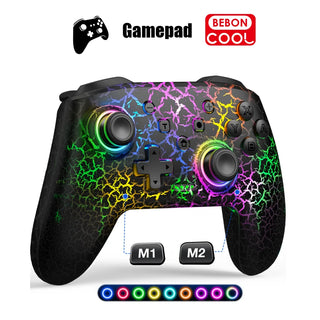 9 RGB Light Wireless Controller For Nintendo Switch/OLED/Lite/Android/IOS/ PC with Programmable Keys Switch Gamepad