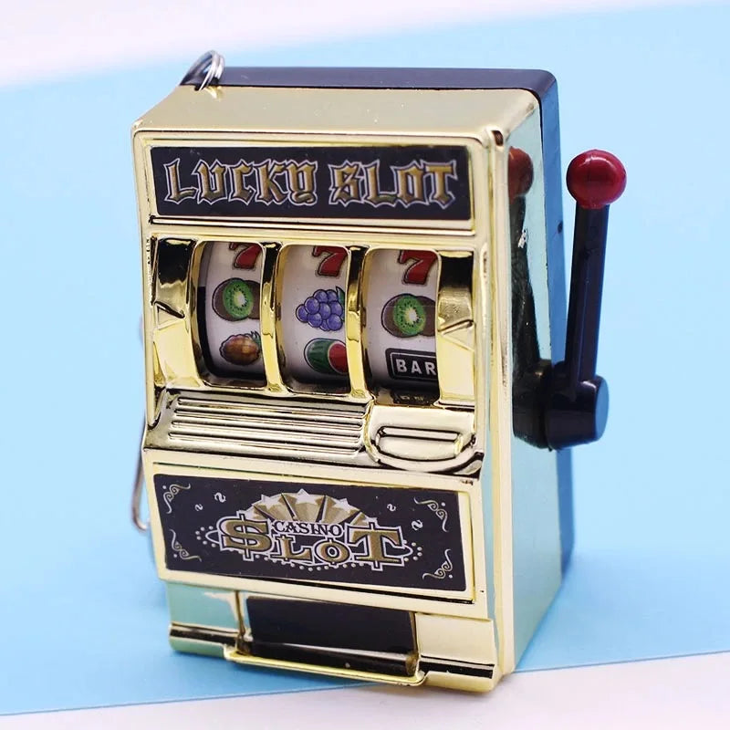 Mini hand-held slot machine toys men