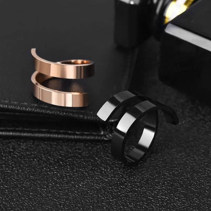 2021 Hiphop Rock DoubleLayer Ring for Men Women  Stainless Steel Rings Male Female Jewelry Wedding Couple Gift