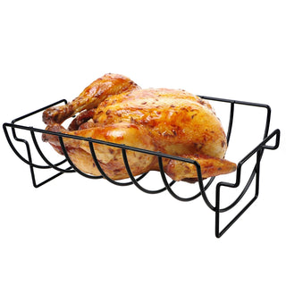 Non-stick Steak Rack Holders Stand Roasting Rib Rotisserie Barbecue Grill Rack BBQ Tool Accessorie For Household Outdoor Camping