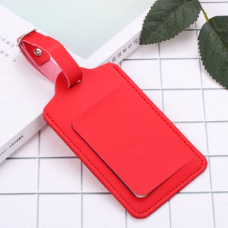 PU Leather Suitcase Luggage Tag Label Bag Pendant Handbag Portable Travel Accessories Name ID Address Tags High-Quality