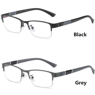 Metal Anti-blue Light Reading Glasses Farsighted Eyeglasses Men Business Eyewear Diopter 0 +1.0 +1.5 +2.0 +2.5 +3.0 +3.5 +4.0