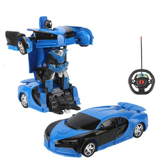 RC Car 2 in 1 Transformation Robots Cars Action Collision Deformation Remote-controlled Sports Driving Vehicles Toys for Boy I01