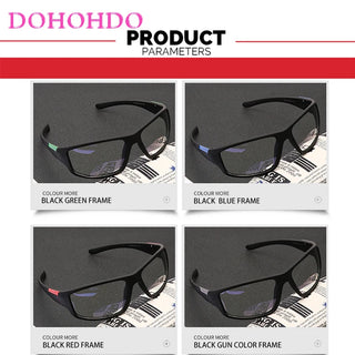 DOHOHDO Anti Blue Light Blocking Glasses Frame Men Women Clear Lens Computer Gaming Eyeglasses Black Sport Eyewear Spectacles