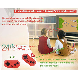 PLAYGO Retro Handheld Game Console video Game Player With 300 Game system Mini TV Style Game Machine With Wireless Controller