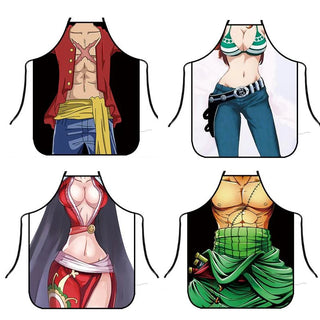 1pcs Funny Apron Cartoon Aprons Sexy Woma Kitchen Apron Dinner Party Cooking Apron Adult Baking Accessories Wholesale WQ279