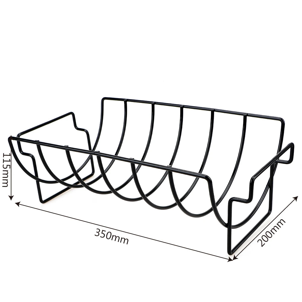 Non-stick Steak Rack Holders Stand Roasting Rib Rotisserie Barbecue Grill Rack BBQ Tool Accessorie For Household Outdoor Camping