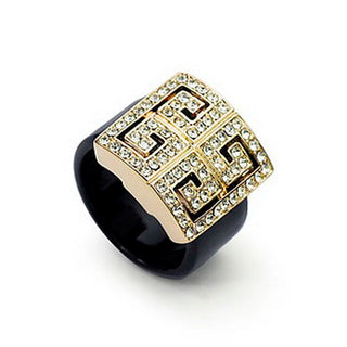 Italina Rigant Wide Big Ring For Women Imitation Ceramic Size 5.5-10 And 11 #RA13611