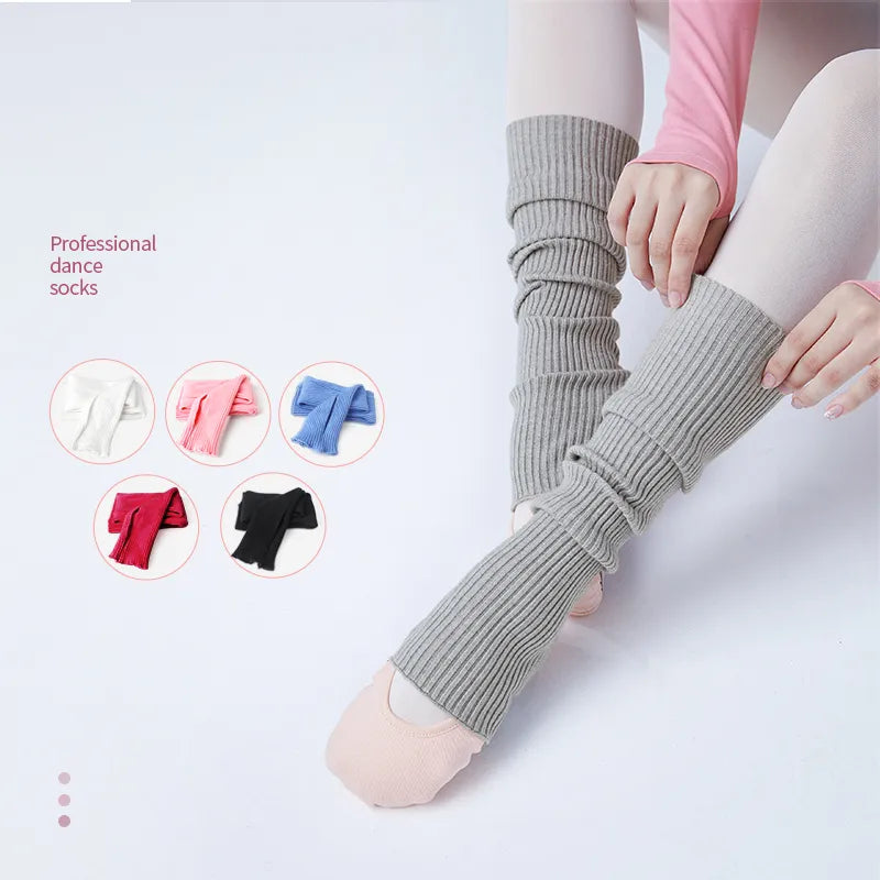 Girls Women Stocking Long Leg Warmers Dance Knitted Leg Warmers Professional Warm Ballet Socks for Dancing