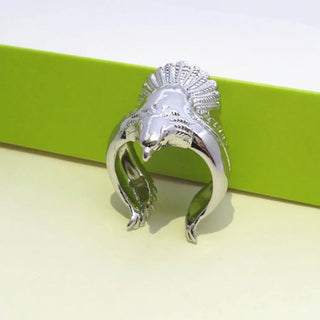 1 Pcs Retro Fashion Stainless Steel Eagle Wings Open Ring Men Rings Jewelry Gifts