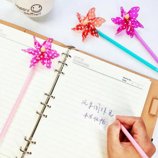 1pc Kawaii Ballpoint Creative Cartoon Rotating Windmill Pen Cute Student Office School Supplies Stationery 0.5mm Blue Ink Pen