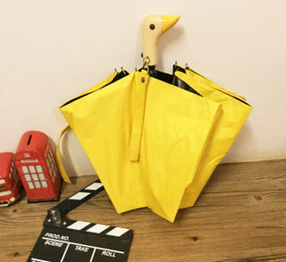 Cartoon Umbrella Duck Handle UV Protection Strong Stand Rain&Sun Umbrella Parasols