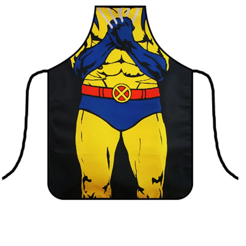 3D Funny Apron Kitchen Apron Muscle Man Women Aprons Dinner Party Cooking Apron Adult Cozinha Tablier Cuisine PinaforeCWQ043