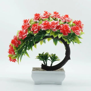 Artificial Plants Pine Bonsai Small Tree Pot Plants Fake Flowers Potted Ornaments For Home Decoration Hotel Garden Decor