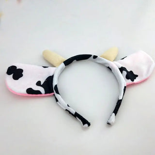 3 Pcs/set Cow Animal Headwear Set Kids Girls Boys Headbands Bow Tie Halloween Children Day Dress Up Decoration Headband Gifts