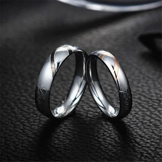 Boniskiss Rings For Men Women Stainless Steel Wedding Ring Female Italian Jewelry Lovers Heart Joyas En Acero Inoxidable