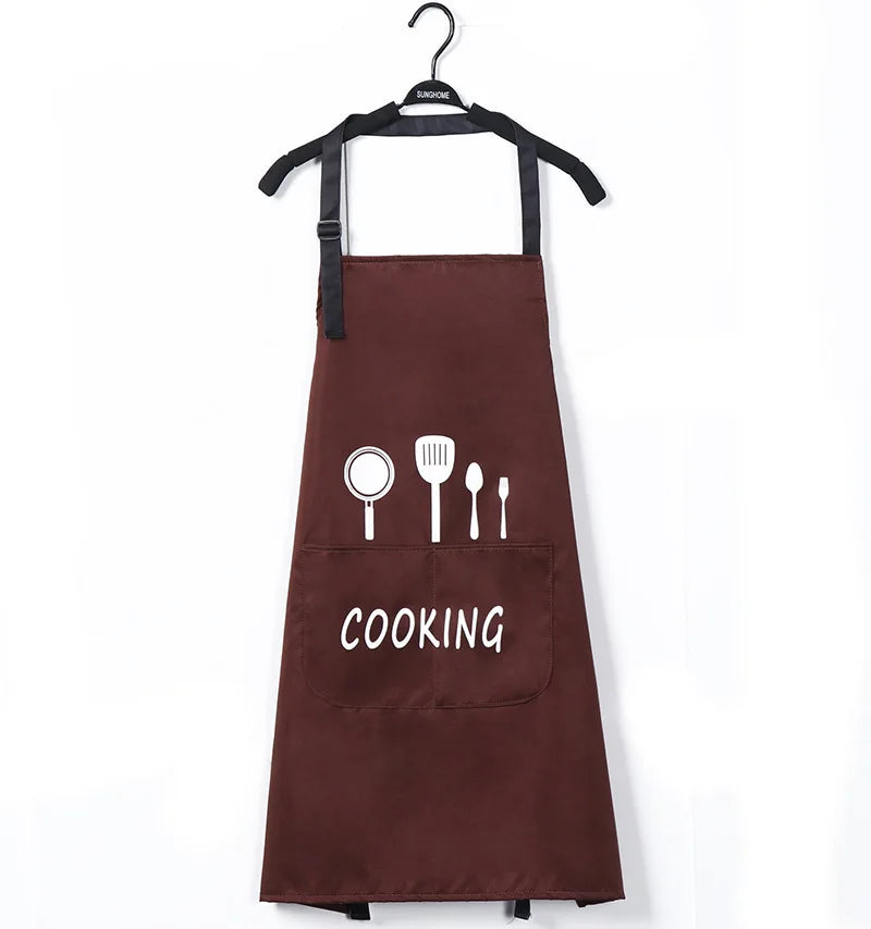 Fashion Kitchen Waterproof Oilproof Antifouling Apron Pinafore Tablier Cooking Accessories Cafe Restaurant Flower Shop Overalls