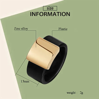 Italina Rigant Wide Big Ring For Women Imitation Ceramic Size 5.5-10 And 11 #RA13611