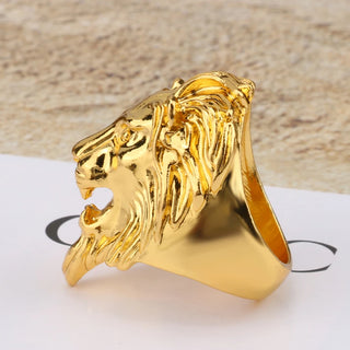 Fashion Punk Rock Lion Biker Ring Hip Hop Big  Animal Ring Men Accessories Vintage Jewelry 2018