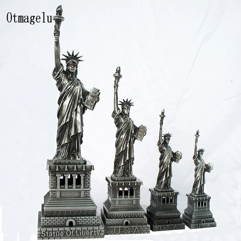 Souvenirs USA Statue of Liberty Metal Decoration Ornaments Model Home Office Decor Decorative Crafts Figurines Miniatures Gift