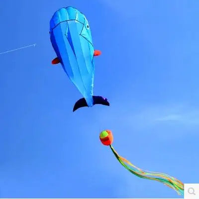 free shipping large dolphin kite flying soft kites line ripstop nylon outdoor toys octopus kite factory alien inflatable kites