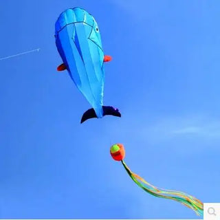 free shipping large dolphin kite flying soft kites line ripstop nylon outdoor toys octopus kite factory alien inflatable kites