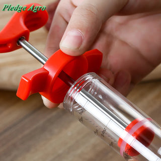 Meat Injection Syringe Plastic Red Wine Churrasco Barbacoa Barbeque Cooking Turkey Needle Kitchen Tools Free Shiping