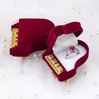 1 Piece unique piano Velvet Jewelry Box Wedding Ring Box Gift Box Holder Jewellry Wrap for Earrings Necklace Bracelet Display