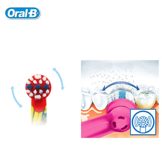 Oral-B Db4510k Kids Electric Toothbrushes Waterproof Oral Hygiene Dental Care Princess Girls Battery Tooth Brush Replace Heads