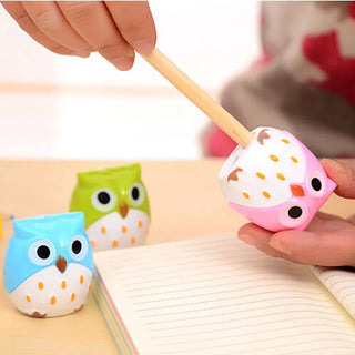 24 PCs Cute Pencil Sharpener Stationery Wholesale Korea Cute Owl Student Stationary Animal  Pencil Sharpeners for Kids School