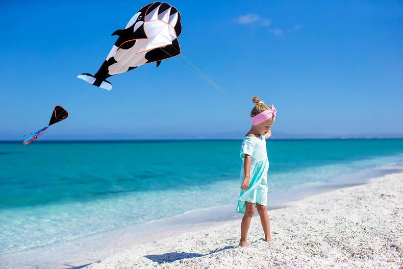 New Arrive  Outdoor Fun Sports Single Line Software Whale/ Dolphin Kite / Animal Kites With Handle and String Good Flying