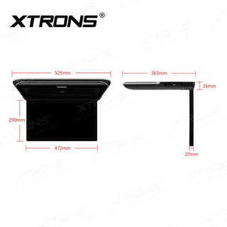 XTRONS 19.5" Car Roof Monitor Car TV Player with HD Digital TFT Screen Ultra-thin  Speaker Support 1080P Video USB AV Input