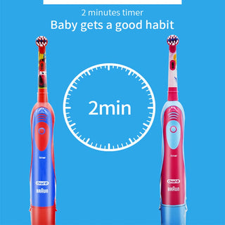 Oral B Kids Electric Toothbrush Safe For Children Waterproof Soft Bristle AA Battery Powered Gum Care Oral Hygiene Tooth Brush