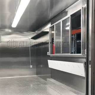 Taco Food Kitchen Trailer Mobile Pizza BBQ Grill Full Equipment Restaurant Food Truck with Air Conditioner Square Food Cart