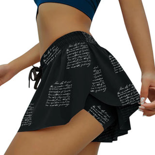 2024 Women 2 In 1 Butt Scrunch Skirted Running Shorts Quick Dry Fake Skirt Sexy Gym Workout Short Pants Yoga Shorts Yoga pant