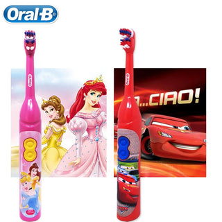 Oral B Electric Toothbrush for Kids 3+ Years Old Teeth Stain Removing Soft Bristle Tooth Brush Battery Powered AA No Change Head