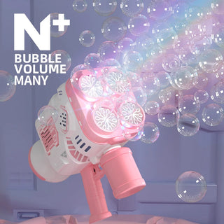 Kids Automatic Electric Bubble gun Rocket Bubble Machine blower Maker Soap Water Bubble Gun with LED Toy For Children wedding