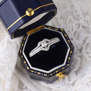 s925 Silver Platinum Single Row Diamond Love Ring Fashionable and Exquisite Moissanite Wedding Diamond Ring Jewelry Gift