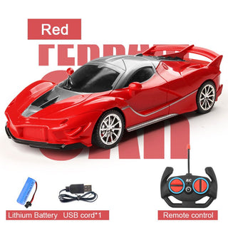 Electric Simulation Remote Control Racing Car Toy 1:18 High Speed Sport Drift Electric LED Light Vehicle Model Children's RC Car