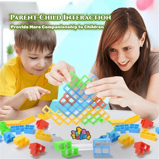 3d Puzzle Stack Blocks Tetra Tower Balance Game Russian Building Bricks Stacking Blocks Assembly Family Party Board Toys Kids