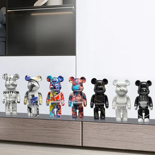 bearbrick statue Bear Statues and Sculptures Figure Ornaments Nordic Room home Decor Figurines for Interior easter decoration