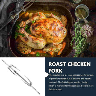 Kesyoo Air Fryer Fork Universal Grill Replacement Rotisserie Skewer Spit Barbeque Grilling Rack Meat Electric Motor