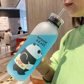 Large Capacity Carry Straw Large Mug Cute Food-grade Heat-resistant Good Feel Summer Daily Need Large Water Bottle Convenient