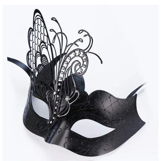 Butterfly Half Face Mask Plastic Metal Woman Party Props Halloween Cosplay Mask